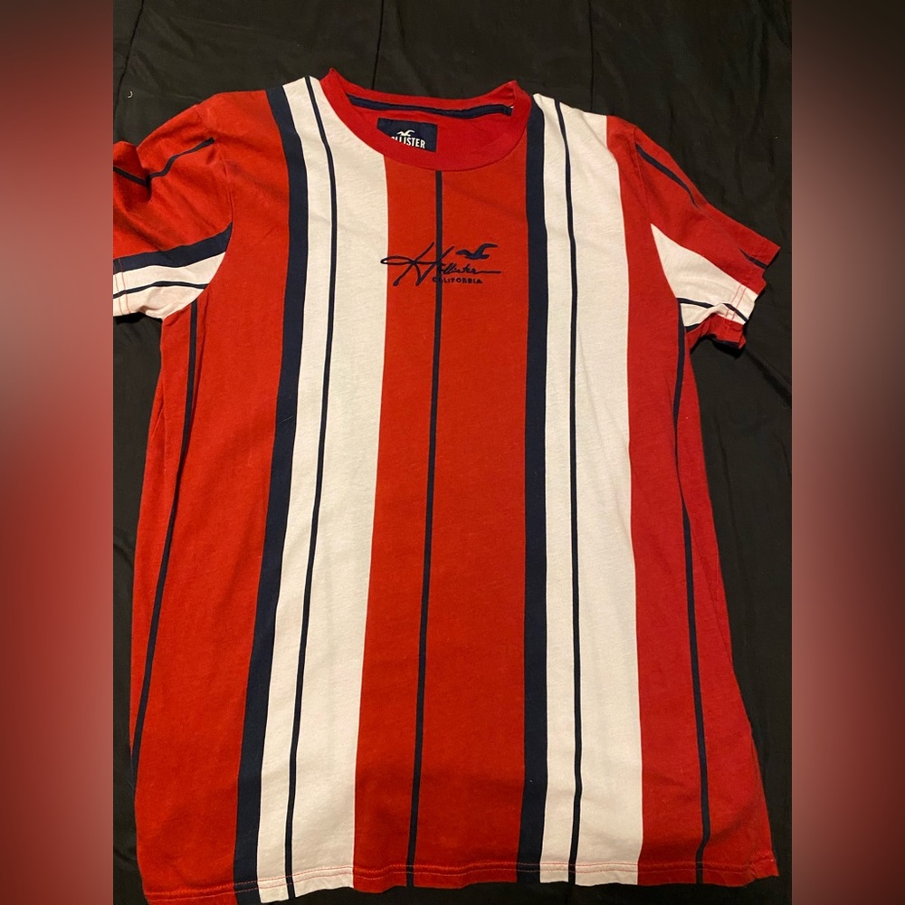 White/Red striped Hollister shirt